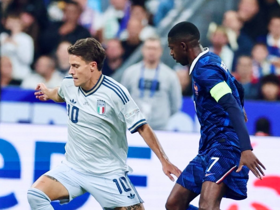 France 1-1 Italy: Olise's worldie is equalized by Bastoni as Upamecano sent off