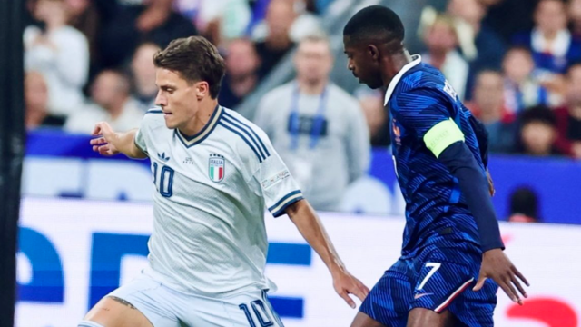 France 1-1 Italy: Olise's worldie is equalized by Bastoni as Upamecano sent off
