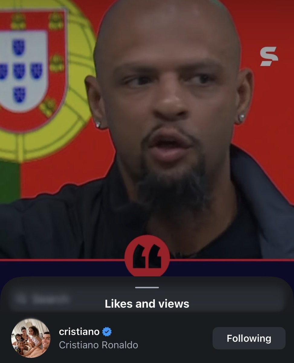 Melo: Il Portogallo tratta Cristiano Ronaldo in modo completamente diverso rispetto a come l'Argentina tratta Messi, Cristiano Ronaldo mette "Mi piace"
