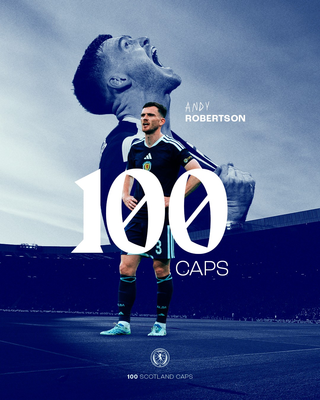 Robertson titular contra a Macedônia do Norte, celebra 100 jogos pela Escócia