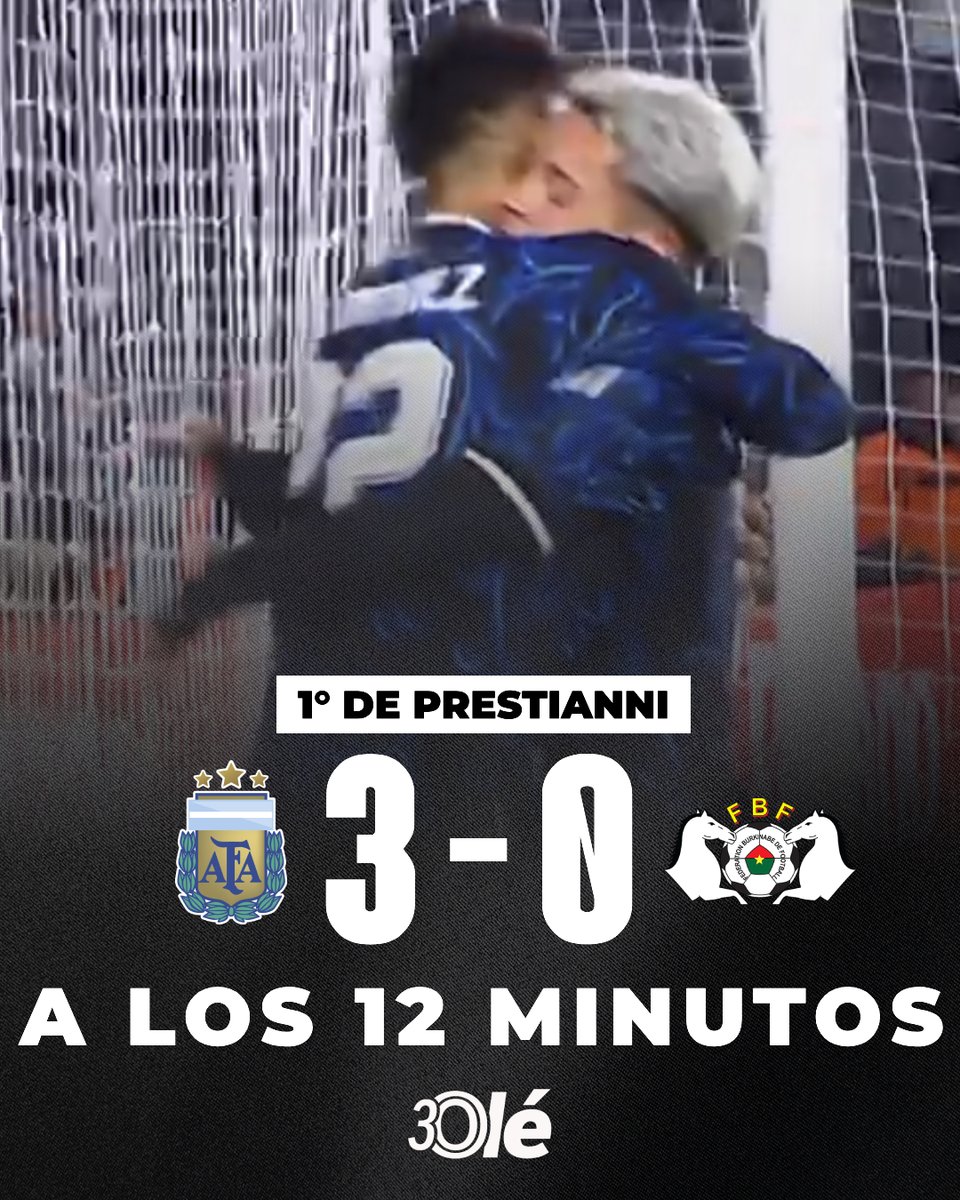Prestigiani erzielt erstes Länderspieltor für Argentinien – Argentinien führt nach 12 Minuten 3:0