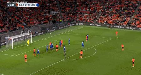ครึ่งแรก: เนเธอร์แลนด์ 1-1 เซอร์เบีย ทูน คูปไมเนอร์ส ยิงประตู เซตโควิช ตีเสมอ