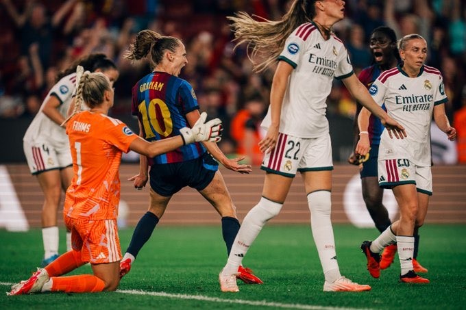 เอฟซี บาร์เซโลนา ถล่ม เรอัล มาดริด หญิง 7-0 สร้างสถิติส่วนต่างคะแนนสูงสุดในศึกเอล กลาซิโก หญิง