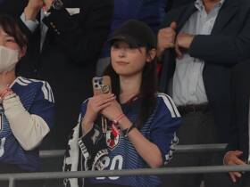久保建英新婚妻子福原遥现身看台，助威日本战新西兰