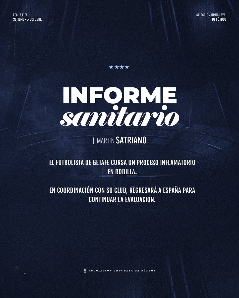 Ufficiale: Satriano del Getafe abbandona il ritiro dell'Uruguay per infortunio