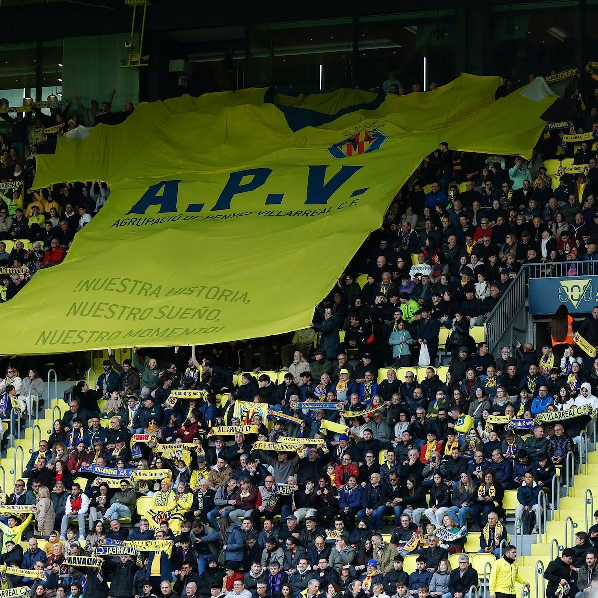El Villarreal contará con 850 aficionados en el Bernabéu