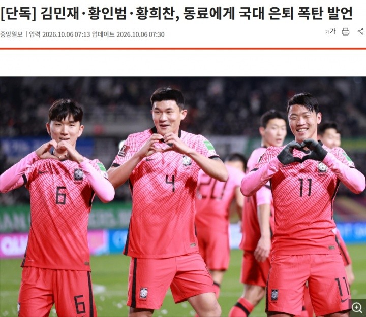 Medios de Corea del Sur: Kim Min-jae, Hwang Hee-chan y Hwang In-beom comunican a compañeros su intención de retirarse de la selección nacional