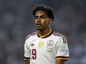 亚马尔在国家队和俱乐部近22次首发全胜，罗德里近28场不败