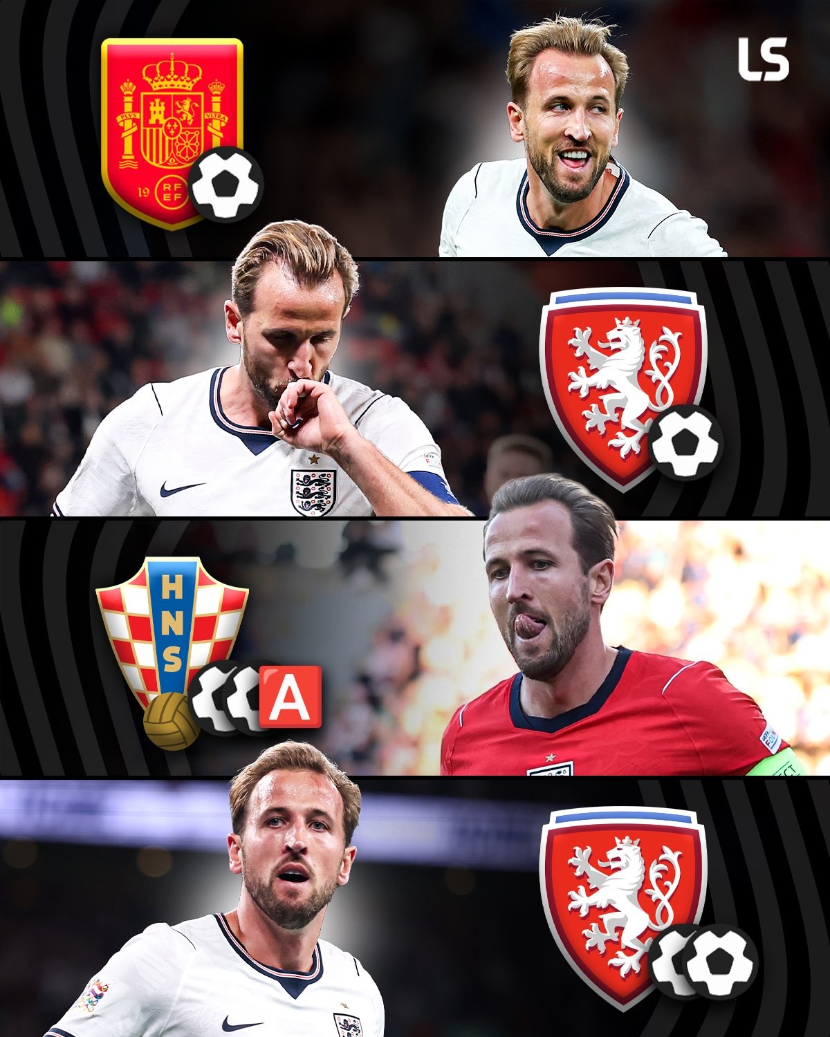 Kane imparable: 6 goles y 1 asistencia en 4 partidos con Inglaterra en la fecha FIFA