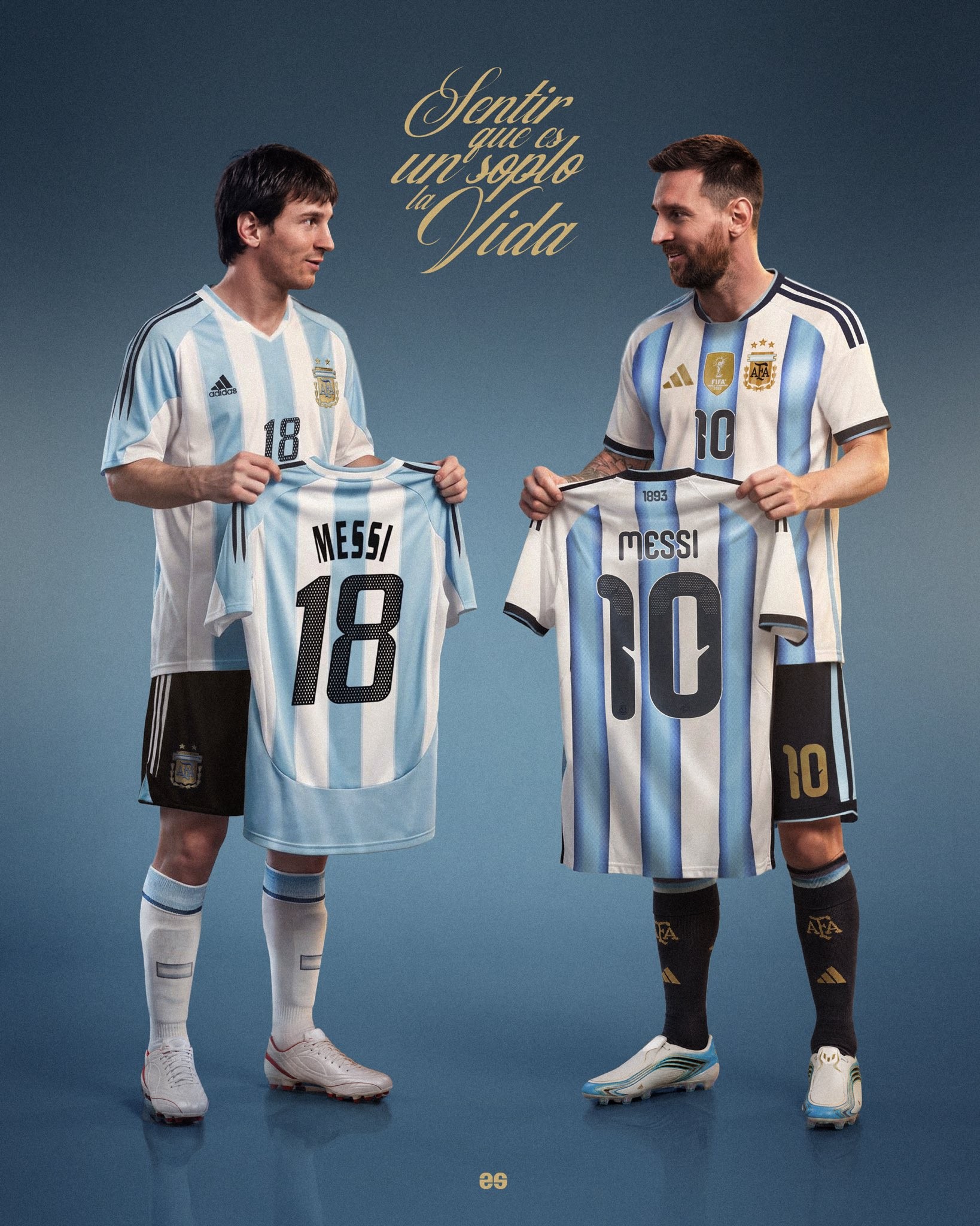 Messi ha indossato la maglia numero 18 al debutto e la 19 per il primo gol in nazionale; nell'ultima partita ha fornito assist ai numeri 18 e 19