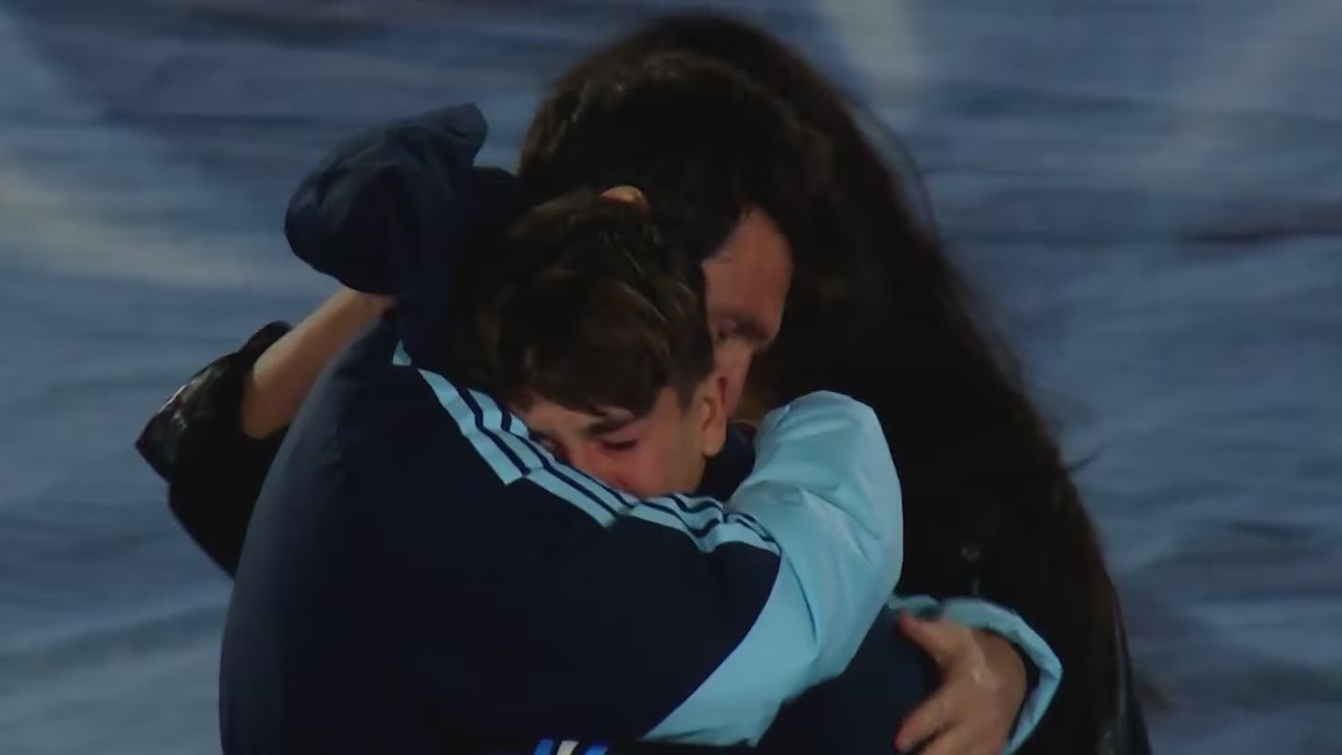 El momento más emotivo del adiós de Messi: con sus hijos y entre lágrimas...