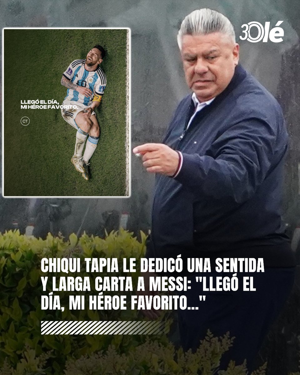 Tapia schreibt an Messi: Die Geschichte wird unsterblich, wir weinten um die gleiche Nummer zehn