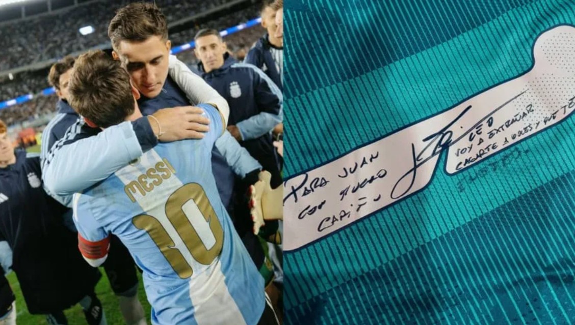 Messi scherzt bei Musso-Trikot-Signatur: Werde vermissen, wie du dich ärgerst, wenn ich ein Tor gegen dich schieße