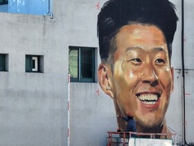 韩媒：韩国春川市广场的孙兴慜巨幅壁画因重建将被拆除