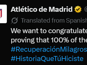 Satire? Atletico Madrid Official: Congratulation to RM for proving medicals are wrong