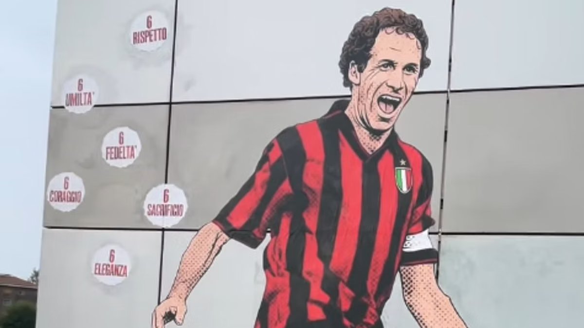 Medios italianos: Nuevo mural de Baresi en Casa Milan tras vandalismo del anterior