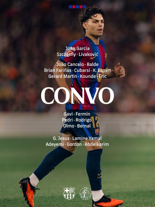Liste du Barça pour Getafe : Raphinha blessé, Joan García de retour