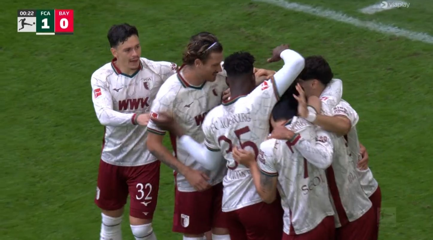 Robin Fellhauer erzielt in 5 Sekunden gegen Bayern das schnellste Tor der Top-5-Ligen