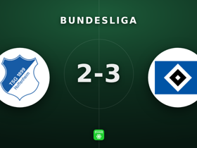Bundesliga: Hoffenheim 2-3 Hamburg — 5 goles, triunfo visitante