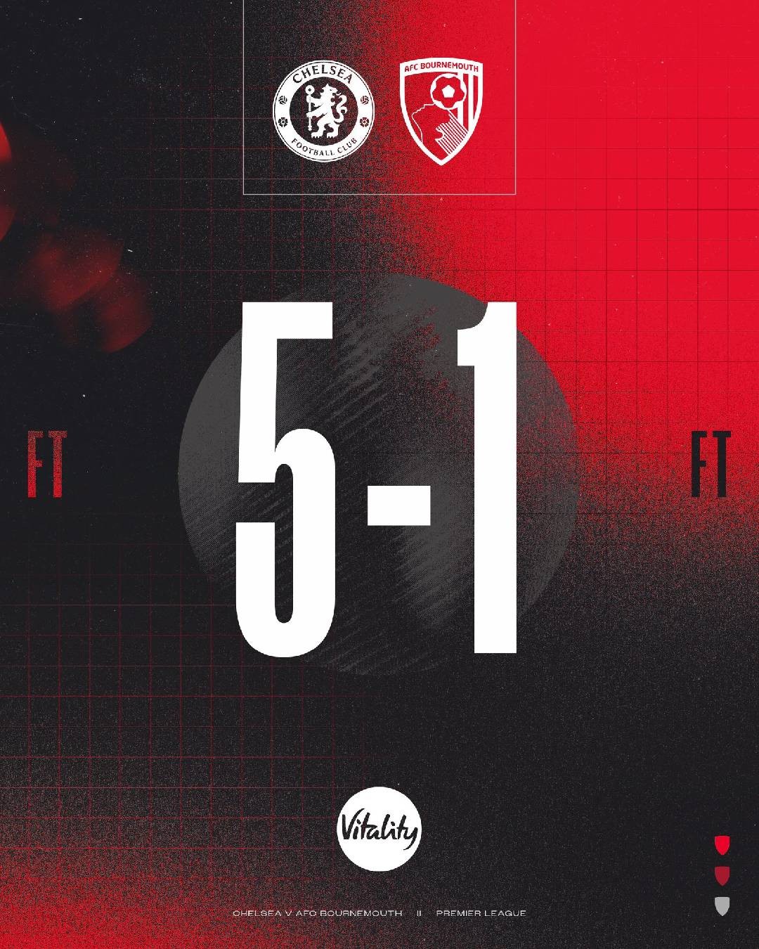 Kalah telak 1-5 dari Chelsea, Bournemouth tetap tak terkalahkan setelah enam pertandingan musim ini