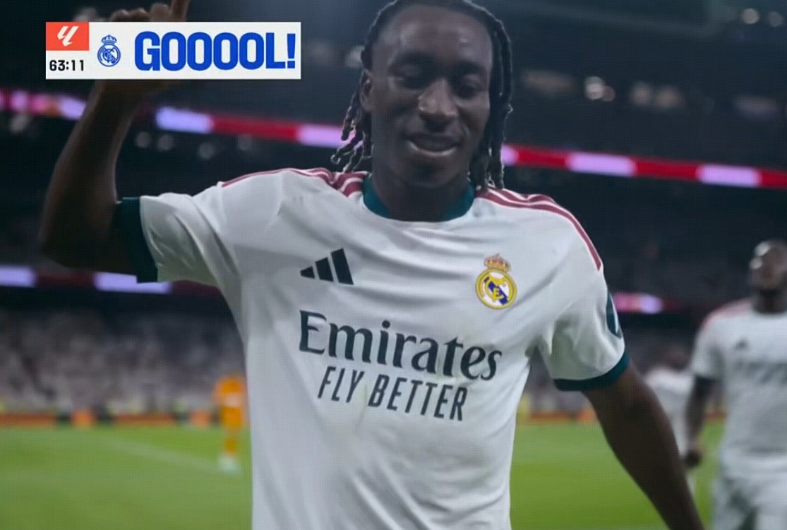 Diomande marca contra o Villarreal, seu primeiro gol com a camisa do Real Madrid