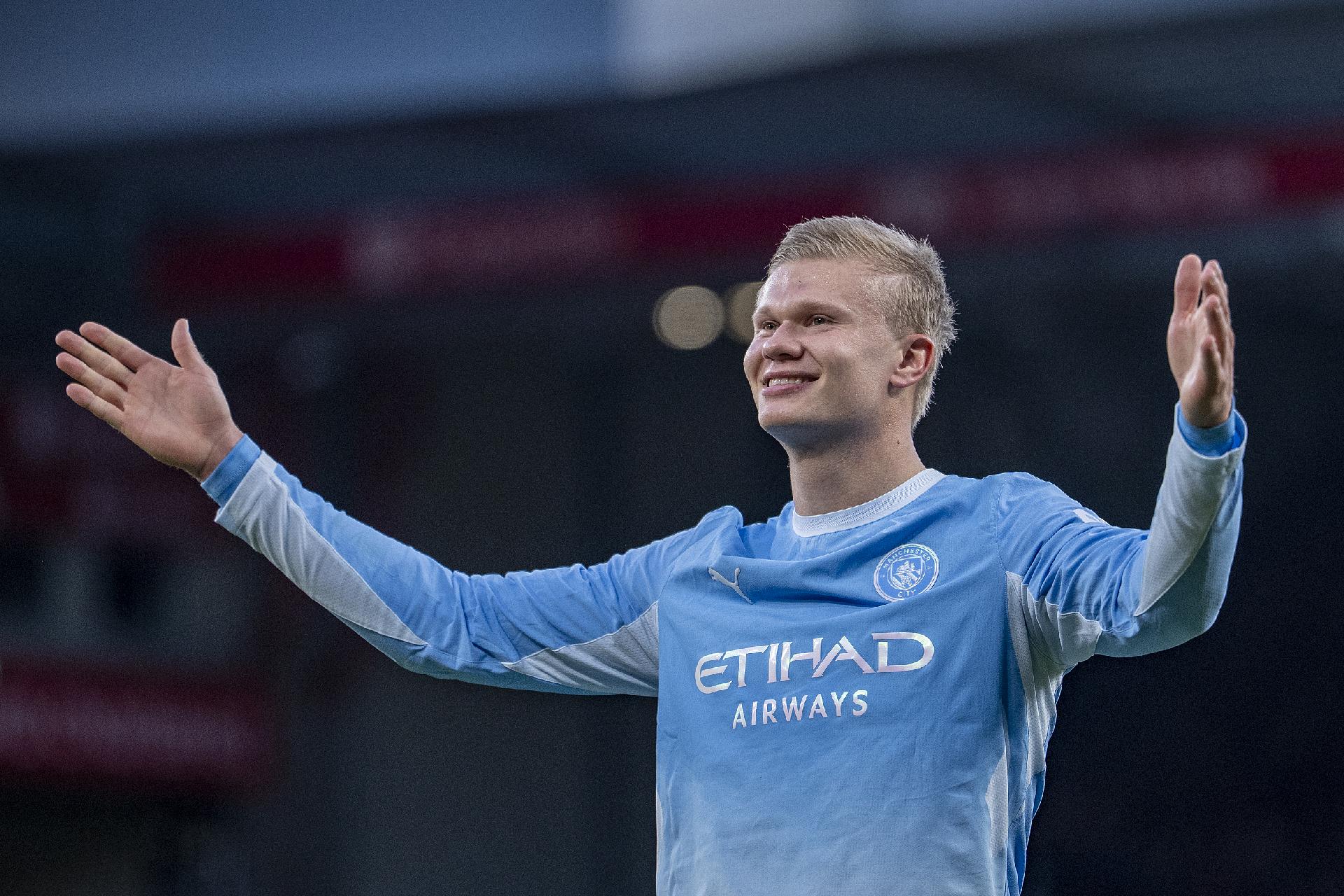 Haaland marcou 9 gols em 12 jogos contra o Liverpool em todas as competições, com média de 0,75 gols por partida