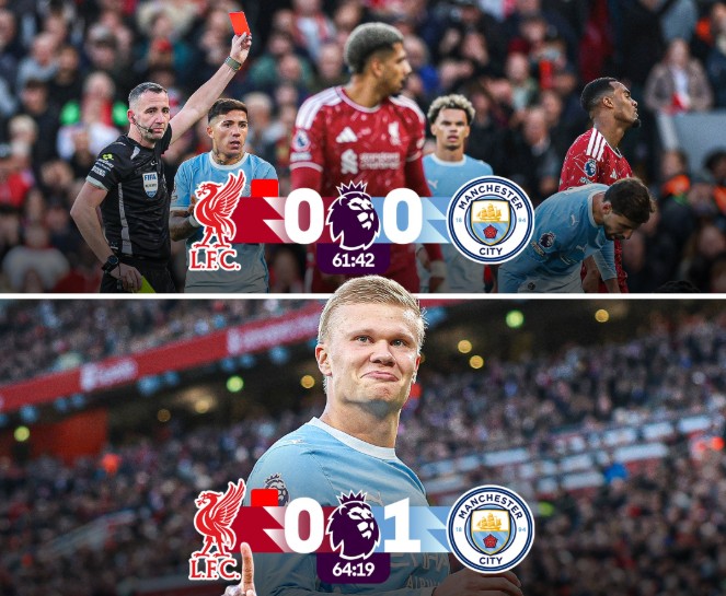 Man City marca três gols em 13 minutos e fecha o jogo após expulsão de Gravenberch