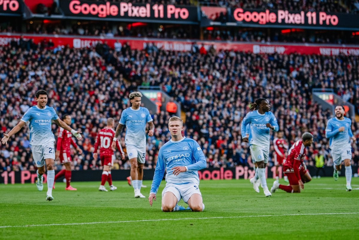 Man City remporte deux victoires consécutives à l'extérieur contre Liverpool en championnat, une première depuis 73 ans
