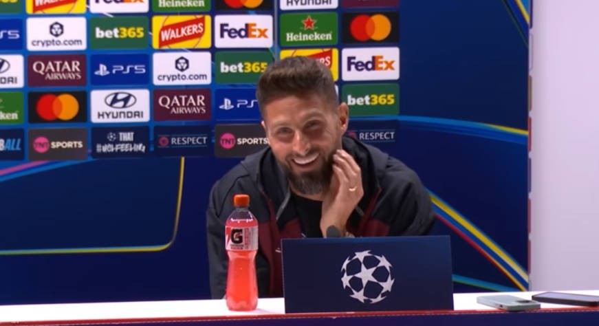 Giroud: Arteta war schon damals ein geeigneter Trainer; Skorpion-Kick-Wiederholung morgen zu 0 %
