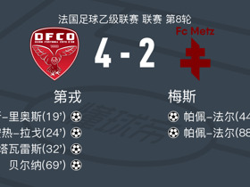 第戎4-2梅斯，贝尔纳、儒利奥-塔瓦雷斯破门，帕佩-法尔双响