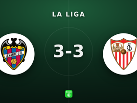 La Liga: Levante 3-3 Sevilla — 6 gols em jogo eletrizante