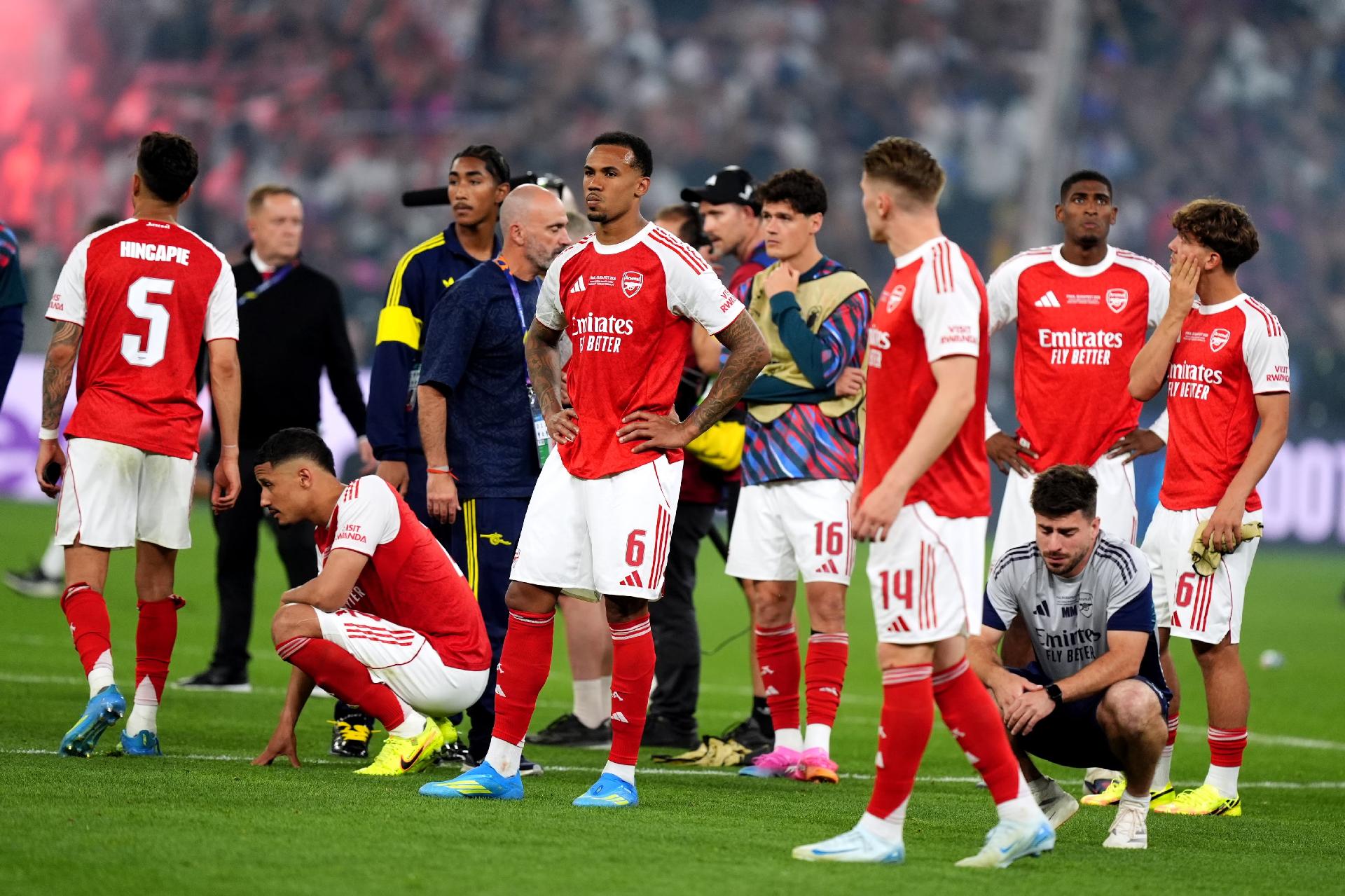 Arsenal in drei Champions-League-Spielen gegen französische Teams ohne Sieg, alle gegen PSG