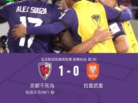 京都不死鸟1-0拉查武里，松田天马献绝杀