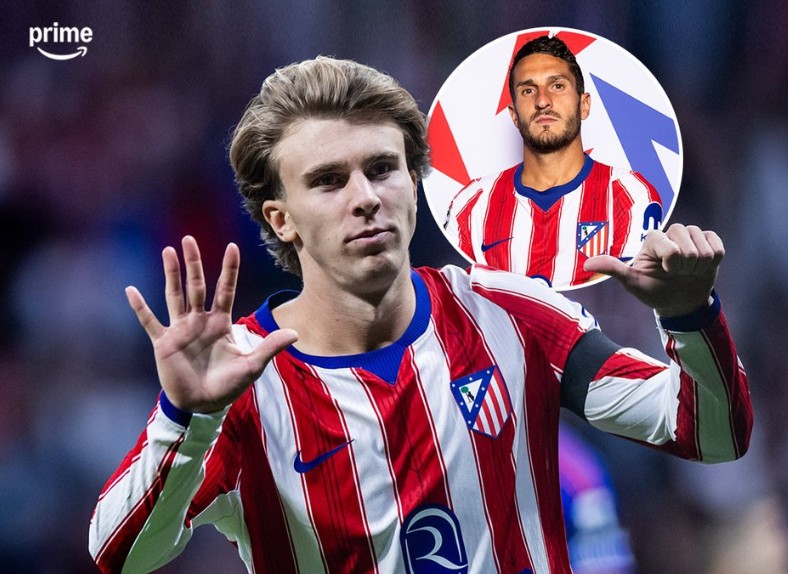 Barrios marque et rend hommage à Koke en affichant un "6", après le décès de sa mère