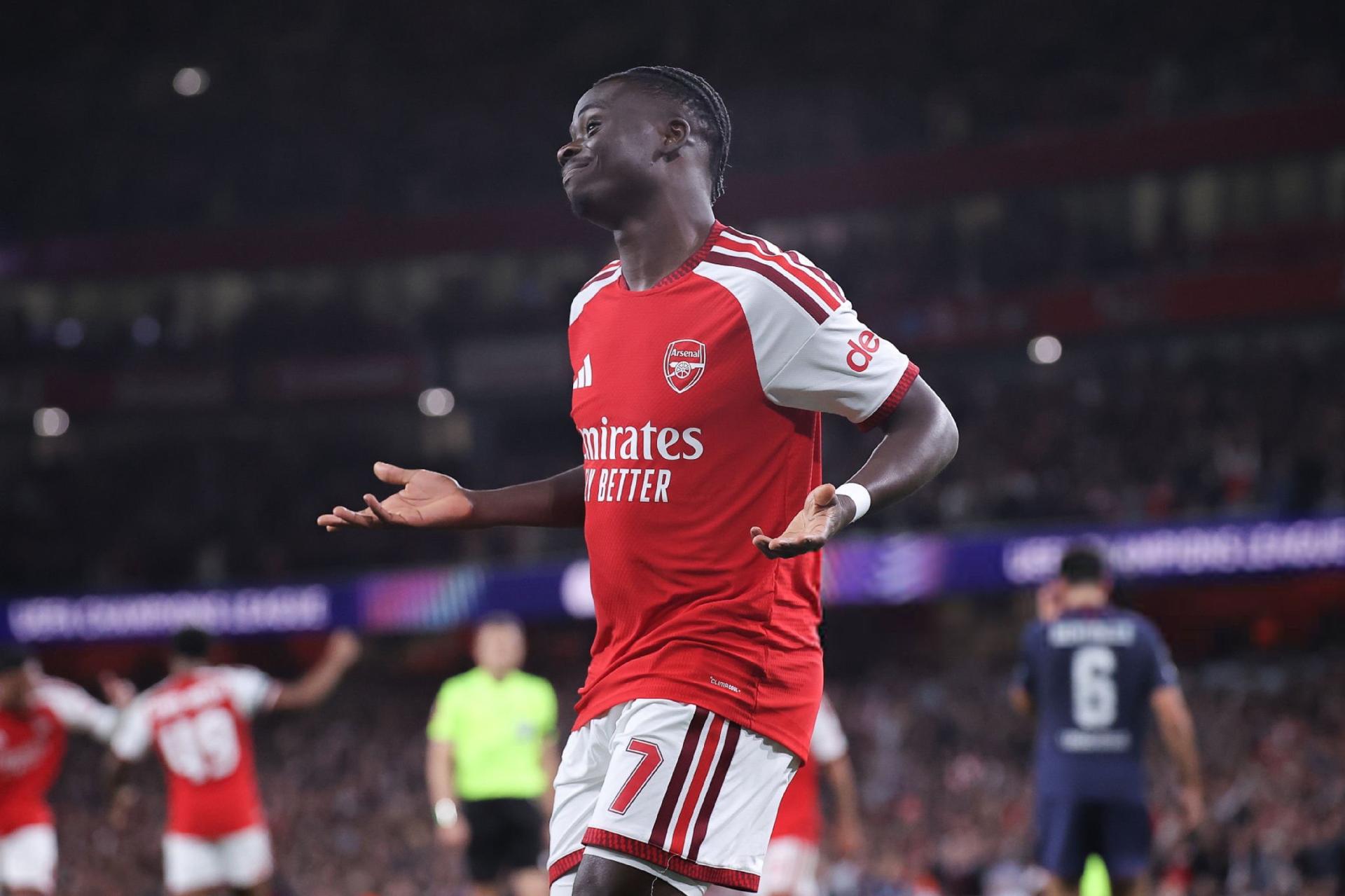 Arsenal extend UCL league stage win streak to 14 after beating Lille