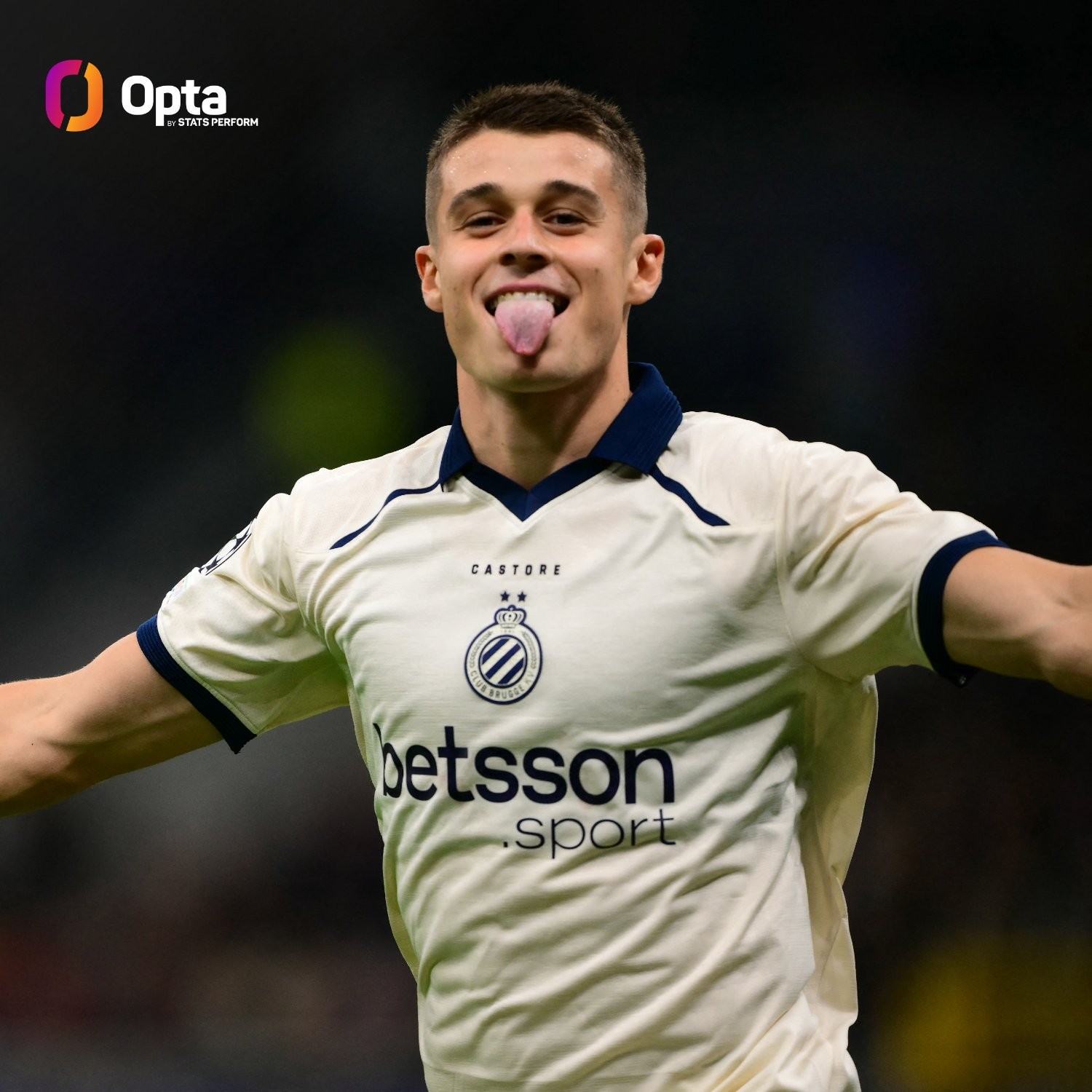 Tresoldi, primo giocatore del Club Brugge a segnare una tripletta in Champions League nella storia
