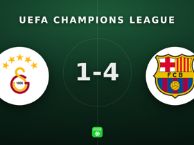 Champions League: Galatasaray 1-4 Barcelona — Yamal, 2 assistências