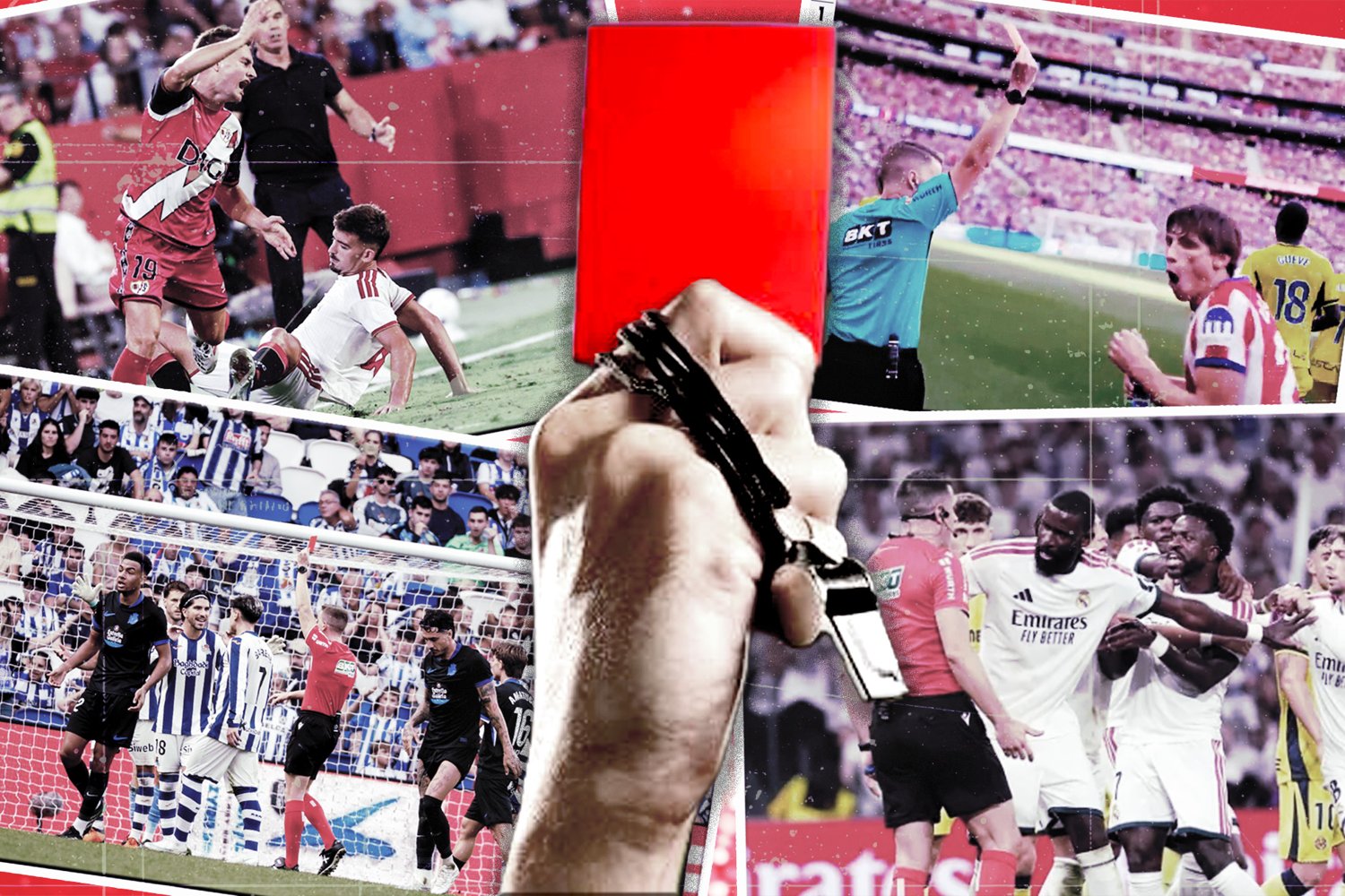 Marca: LaLiga leads Europe's top five leagues with 23 red cards in eight rounds this season